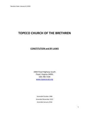 TOPECO CHURCH of the BRETHREN CONSTITUTION And
