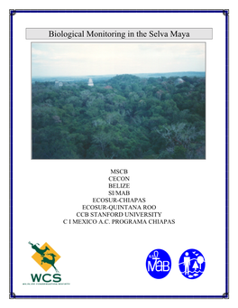 Biological Monitoring in the Selva Maya