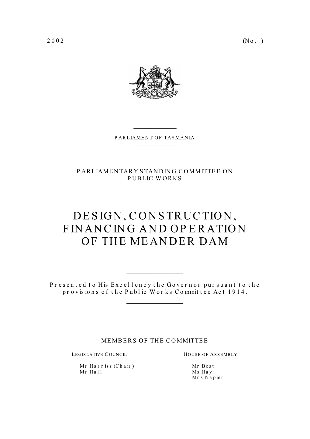 Design,Construction, Financing and Operation of the Meander
