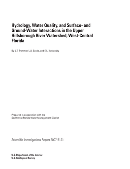 And Ground-Water Interactions in the Upper Hillsborough River Watershed, West-Central Florida