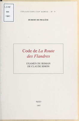 Examen Du Roman De Claude Simon