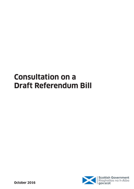 Consultation on a Draft Referendum Bill