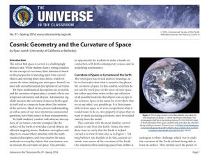 91. Cosmic Geometry and the Curvature of Space