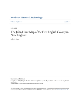 The John Hunt Map of the First English Colony in New England Jeffrey P