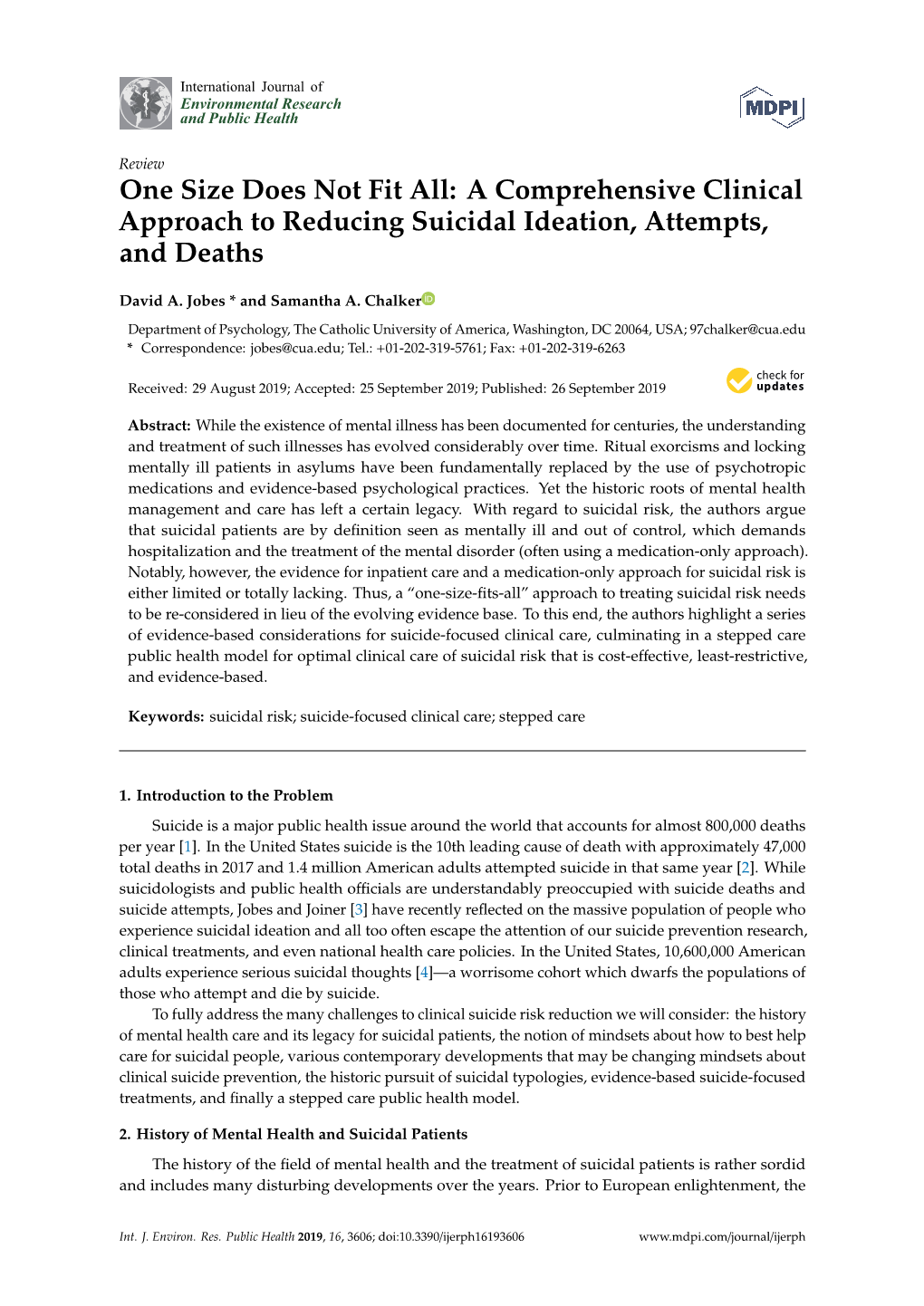 One Size Does Not Fit All: a Comprehensive Clinical Approach to Reducing Suicidal Ideation, Attempts, and Deaths