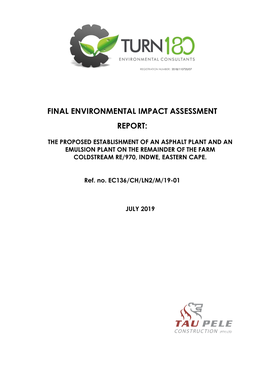 Final Environmental Impact Assessment Report