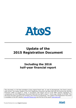 Update of the 2015 Registration Document