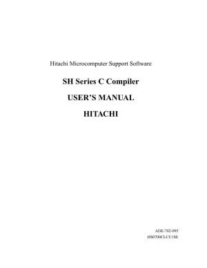SH Series C Compiler USER's MANUAL HITACHI