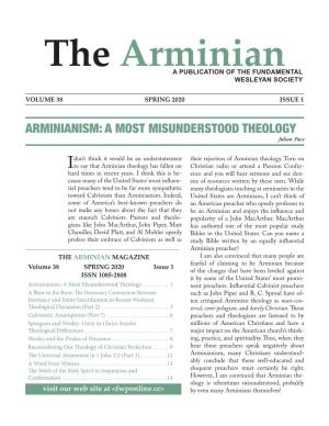 ARMINIANISM: a MOST MISUNDERSTOOD THEOLOGY Julian Pace