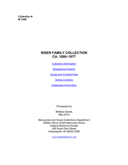 Riser Family Collection Ca