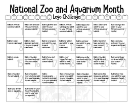 National Zoo and Aquarium Month Lego Challenge