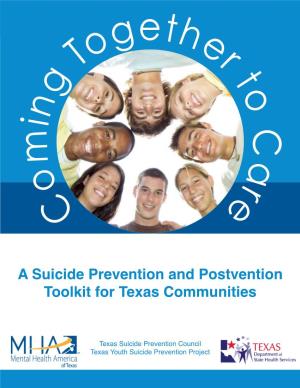 A Suicide Prevention and Postvention Toolkit for Texas Communities