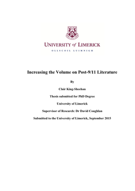 Increasing the Volume on Post-9/11 Literature