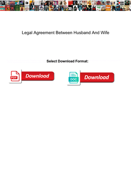 Legal Agreement Between Husband and Wife