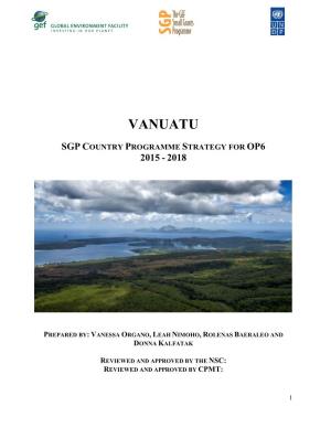 OP6 SGP Vanuatu Country Programme Strategy