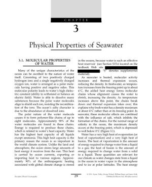 Physical Properties of Seawater