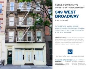 Retail Cooperative Investment Opportunity 349 West Broadway Soho | New York
