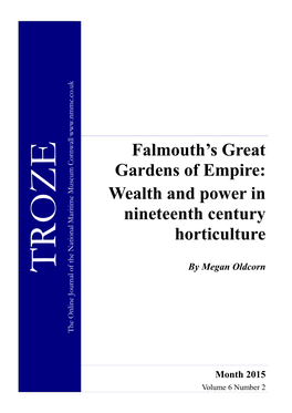 Falmouth's Great Gardens of Empire: Wealth and Power in Nineteenth