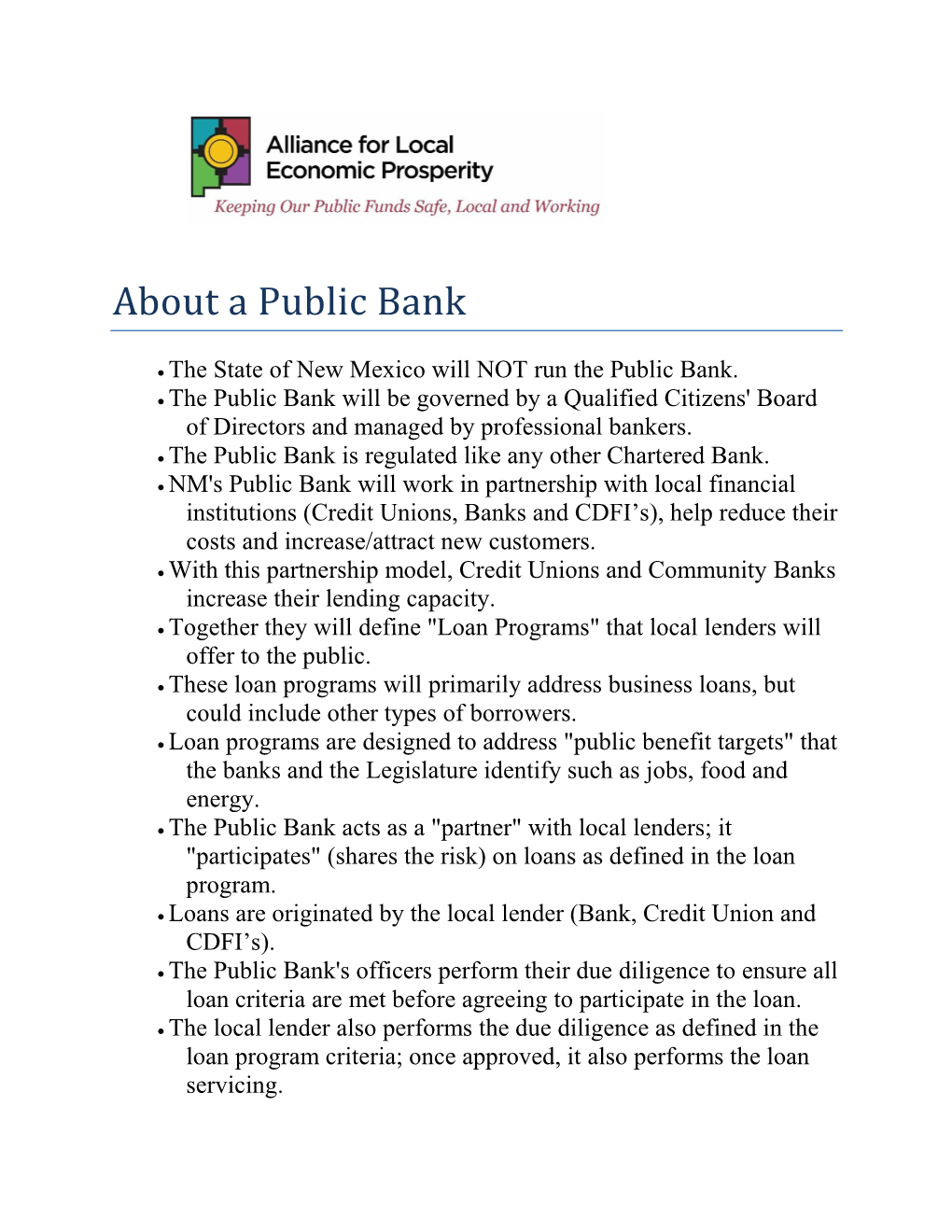 About a Public Bank
