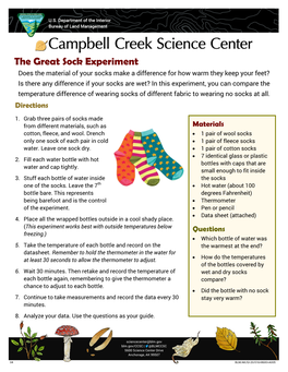 The Great Sock Experiment Activity