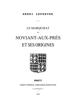 Marquisat De Noviant-Aux-Prés