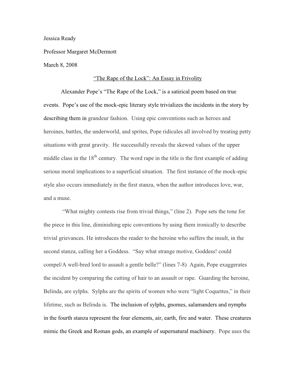 The-Rape-Of-The-Lock-An-Essay-In-Frivolity.Pdf