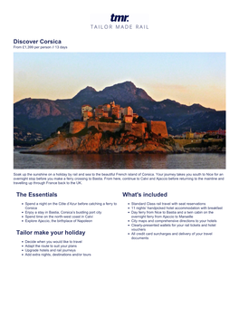 Discover Corsica the Essentials Tailor Make Your