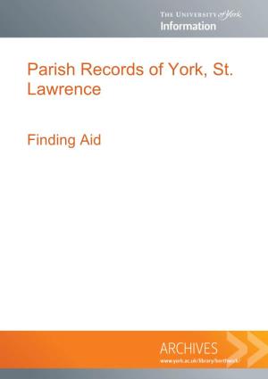 Parish Records of York, St. Lawrence