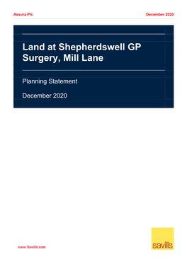 Land at Shepherdswell GP Surgery, Mill Lane