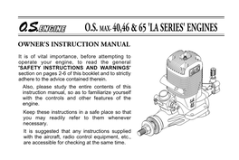 Manual for the 46LA Engine
