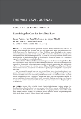 Examining the Case for Socialized Law