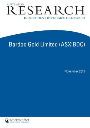 Bardoc Gold Limited (ASX:BDC)