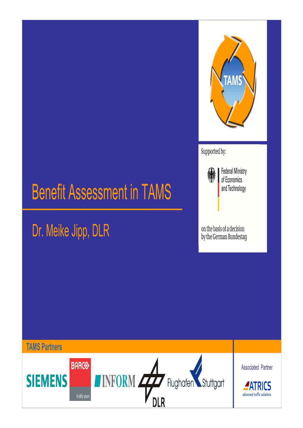 Benefit Assessment in TAMS (Jipp