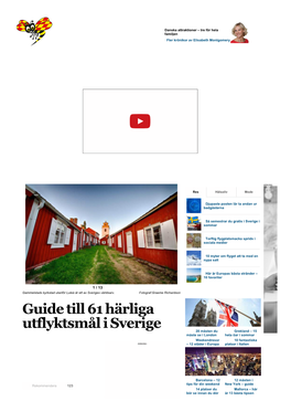Guide Till 61 Härliga Utflyktsmål I Sverige
