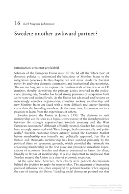 Sweden: Another Awkward Partner?