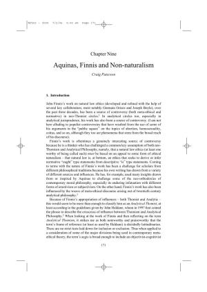 Aquinas, Finnis and Non-Naturalism
