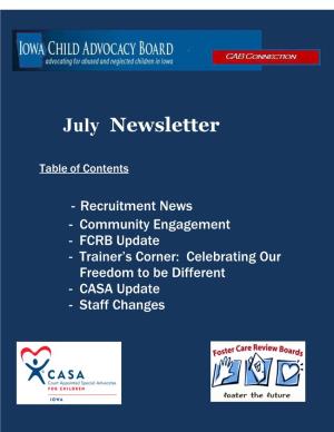 July Newsletter