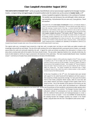 Clan Campbell Enewsletter August 2012