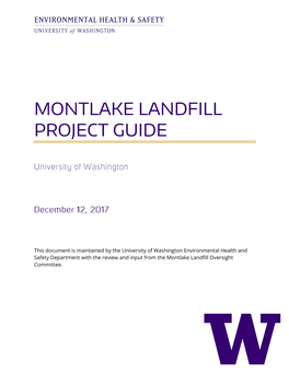 Montlake Landfill Project Guide