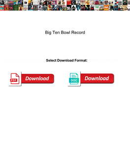 Big Ten Bowl Record