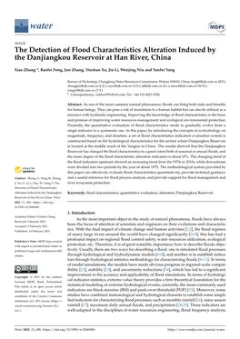 The Detection of Flood Characteristics Alteration Induced by the Danjiangkou Reservoir at Han River, China