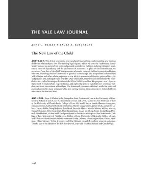 The New Law of the Child Abstract