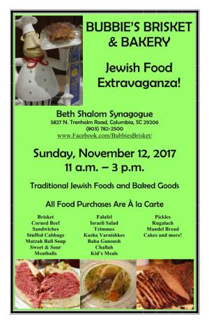 BUBBIE's BRISKET & BAKERY Jewish Food Extravaganza!