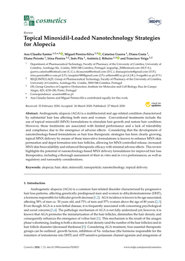 Topical Minoxidil-Loaded Nanotechnology Strategies for Alopecia
