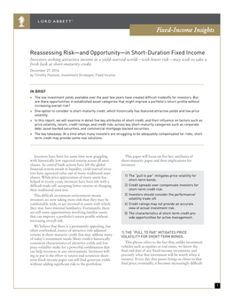 Fixed-Income Insights