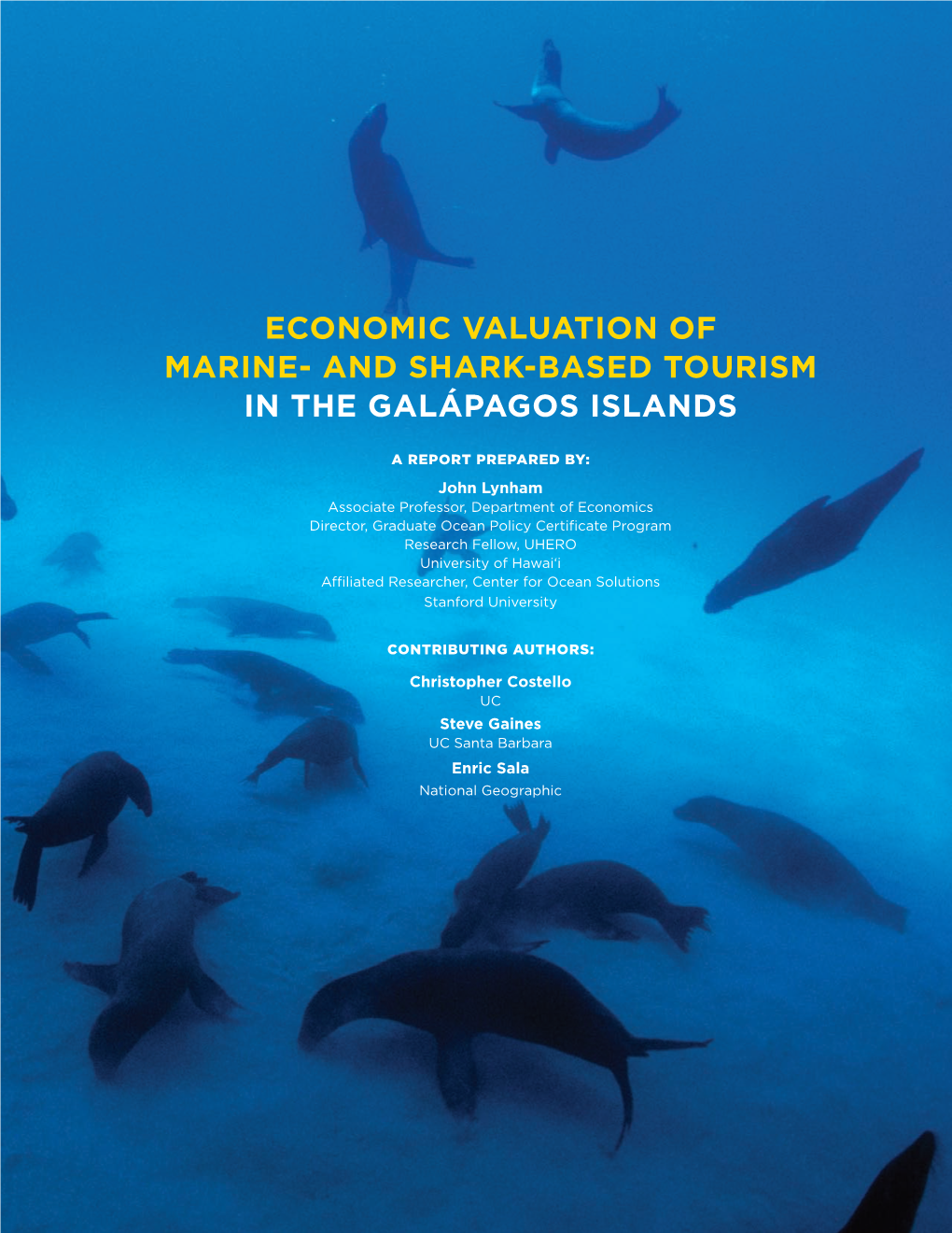 And Shark-Based Tourism in the Galápagos Islands