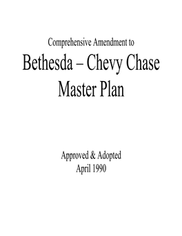 Bethesda – Chevy Chase Master Plan
