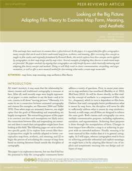Adapting Film Theory to Examine Map Form, Meaning, and Aesthetic