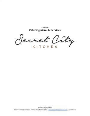 Catering Menu & Services