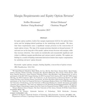 Margin Requirements and Equity Option Returns∗